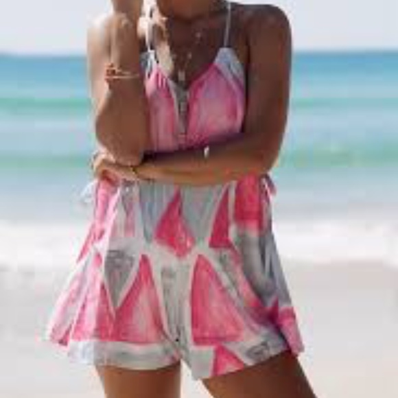 Lot of 2 Sabo Skirt Criss Cross Summer/Spring Beach Rompers - XS - Picture 3 of 14